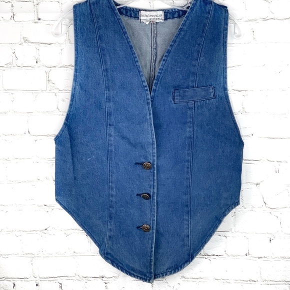 Vintage Jackets & Blazers - Nwot-vintage Detlef Mandel Avant Garde Denim Vest